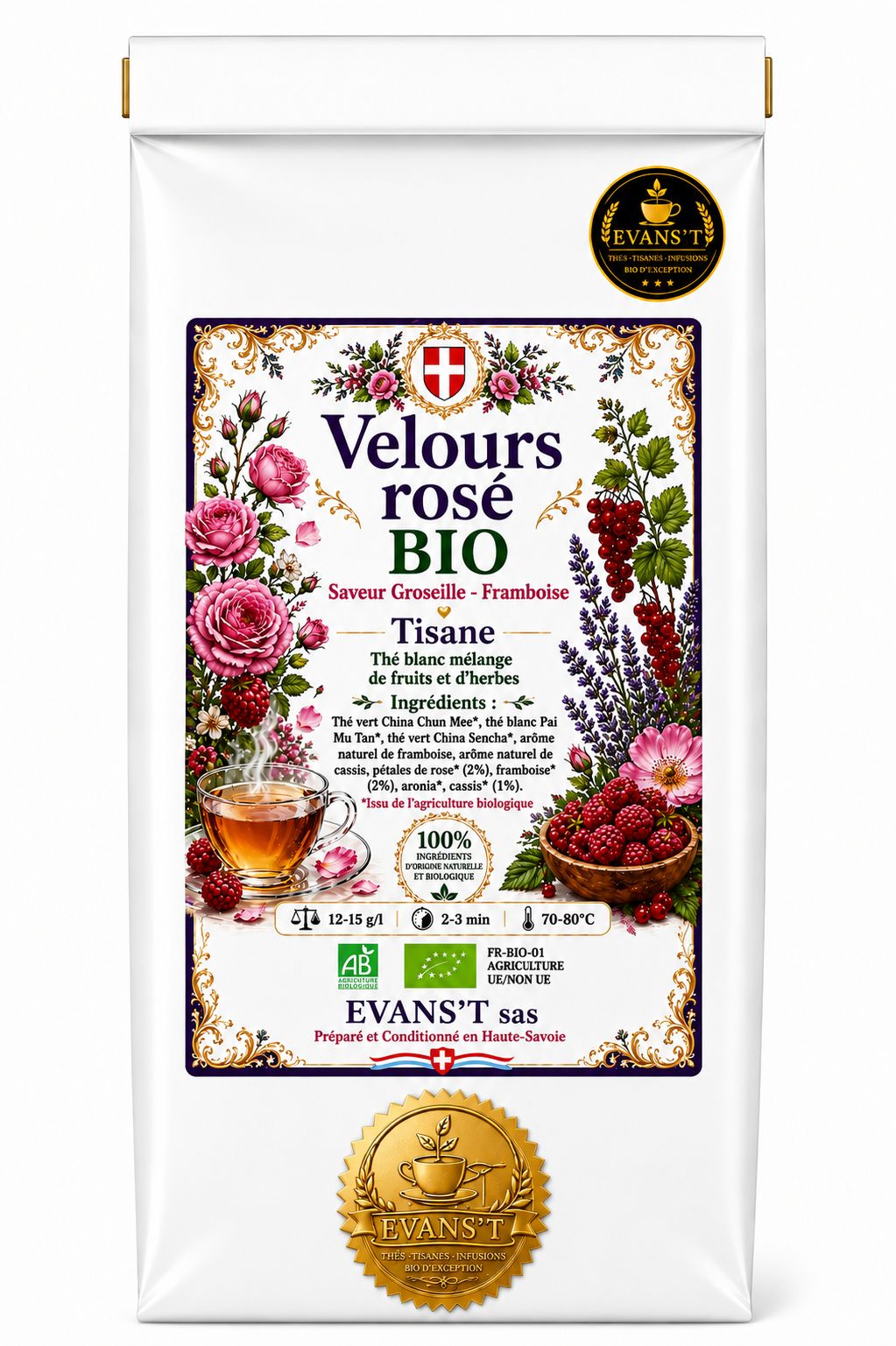 Velours rosé BIO